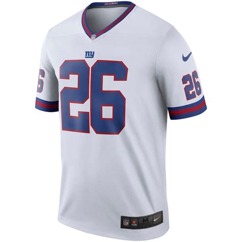 nike white rush giants saquon replica|Men's New York Giants Nike Saquon Barkley White Color Rush .